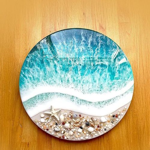 Ocean Resin Art Workshop In Dubai.